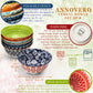 Annovero Colorful Cereal/Breakfast Bowls, 6.25 Inch Diameter, Set of 6