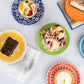 Annovero Colorful Dessert Plates, 6 Inch Diameter, Set of 6