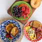 Annovero Colorful Dinner Plates, 10.5 Inch Diameter, Set of 6